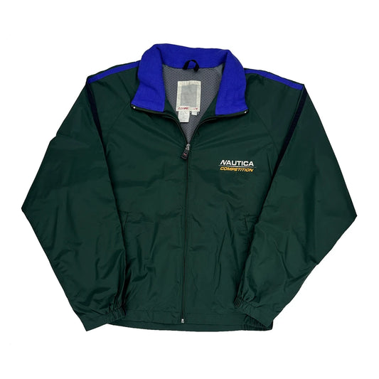 Competition Nautica Spellout Windbreaker - Medium Green Nylon