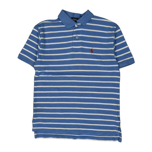 Age 6-7 Polo By Ralph Lauren Striped Polo Shirt - Small Blue Cotton