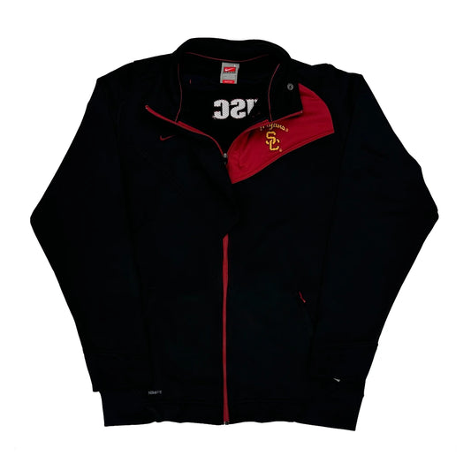 USc Trojans Nike Track Jacket - Large Black Polyester