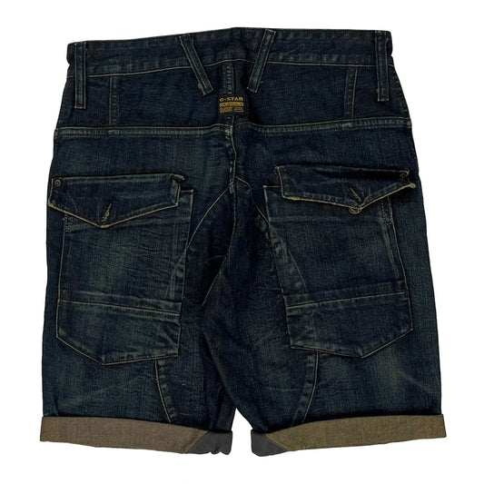 Vintage General 5620 Tapered G-Star Cargo Denim Shorts - 31W 9L Blue Cotton