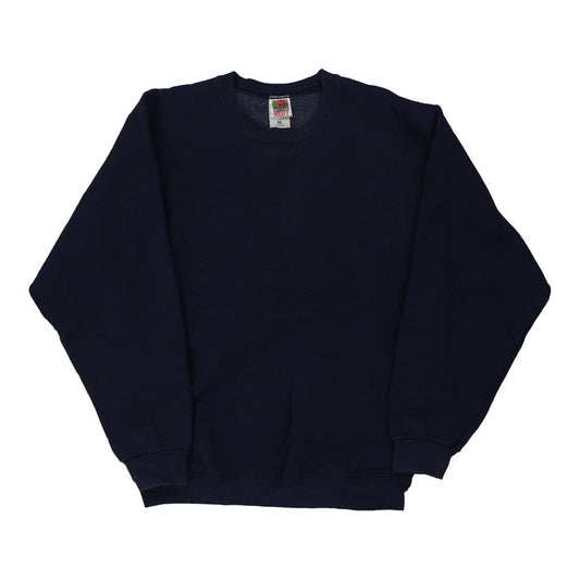 Vintage navy Fruit Of The Loom Sweatshirt - mens medium