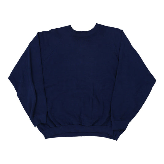 Vintage blue Fruit Of The Loom Sweatshirt - mens xx-large