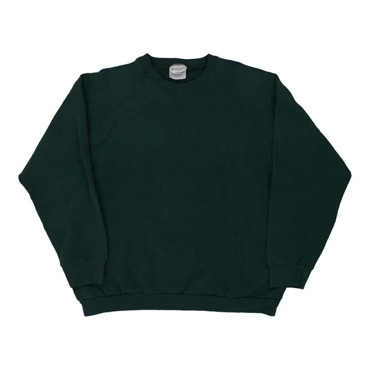 Vintage green Fruit Of The Loom Sweatshirt - mens xx-large