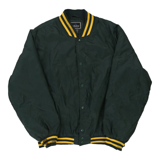 Vintage green Holloway Varsity Jacket - mens x-large