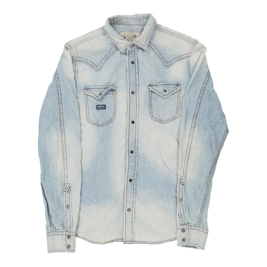 Vintage light wash Diesel Denim Shirt - womens large