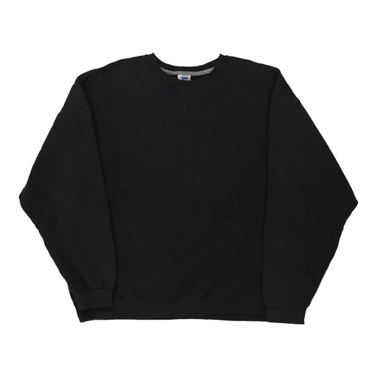 Vintage black Russell Athletic Sweatshirt - mens x-large