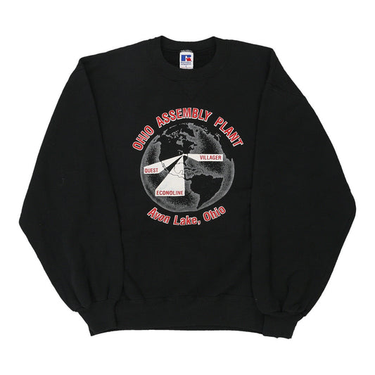 Vintage black Made in USA Ohio Assembly Plant Russell Athletic Sweatshirt - mens large