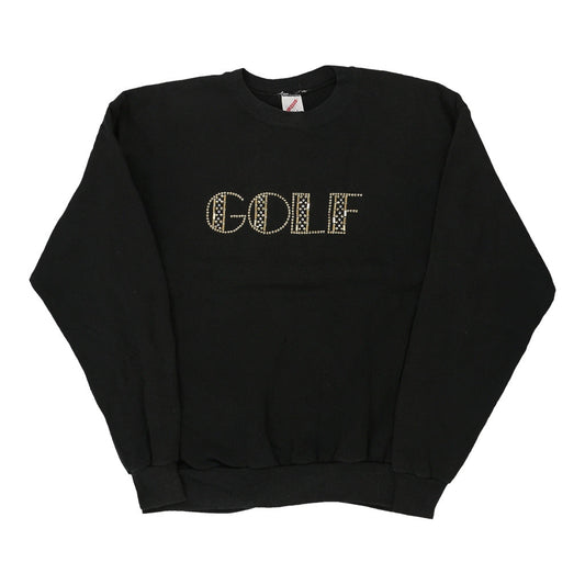 Vintage black 1980's Made in USA Golf Jerzees Sweatshirt - womens large