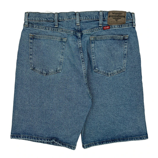 Wrangler Denim Shorts - 36W 10L Blue Cotton Blend