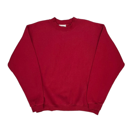 Blank Made In USA Lee Sweatshirt - Large Red Cotton