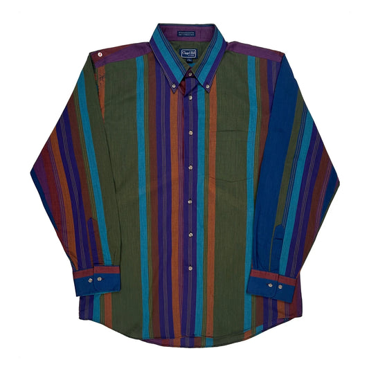 Chapel Hill Striped Shirt - Large Multicoloured Cotton