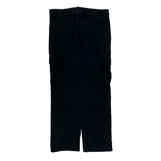Wrangler Cargo Trousers - 33W 32L Black Cotton