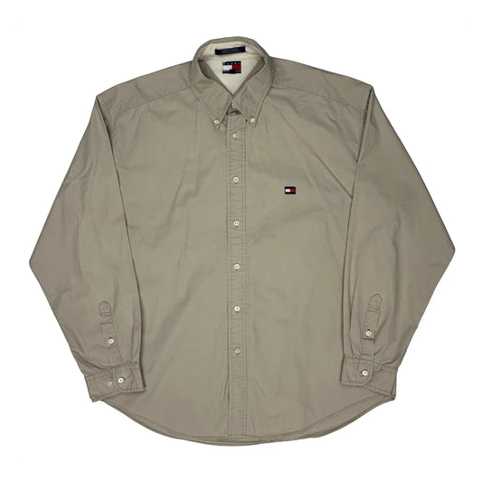 Vintage Tommy Hilfiger Shirt - XL Beige Cotton