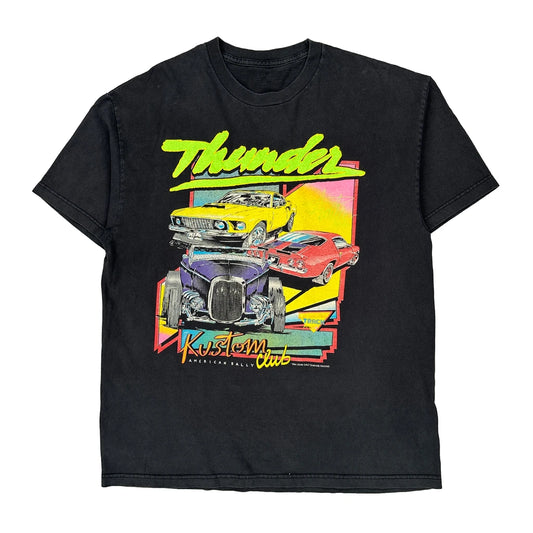Thunder Kustom Club Unbranded Graphic T-Shirt - Large Black Cotton