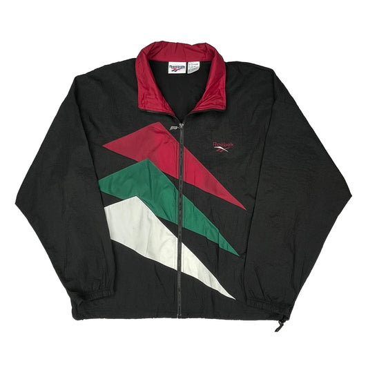 Reebok Graphic Jacket - XL Black Nylon