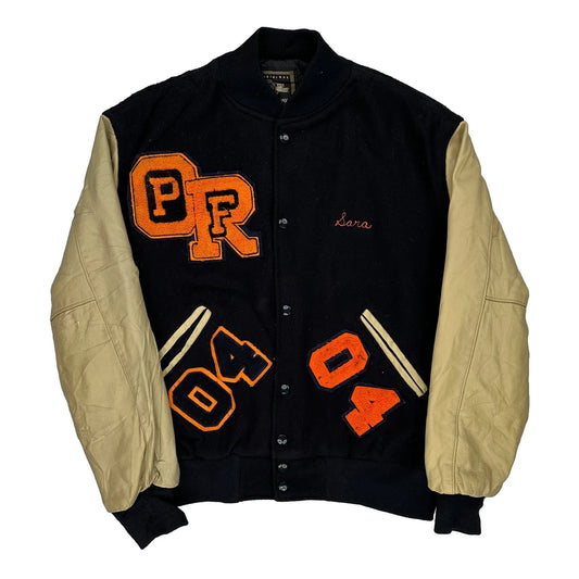 Holloway Varsity Jacket - Medium Black Wool Blend