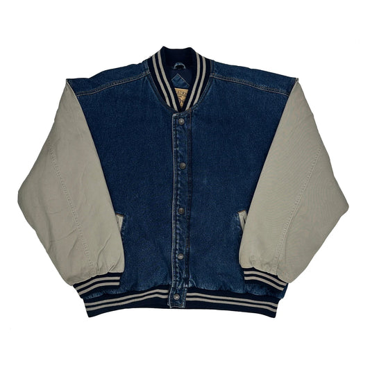 Incrowd Varsity Jacket - Large Blue Denim