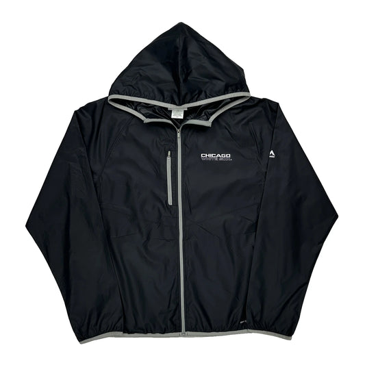 Vintage Chicago White Sox Majestic Graphic Windbreaker - Large Black Polyester
