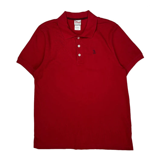 Disney Polo Shirt - Medium Red Cotton
