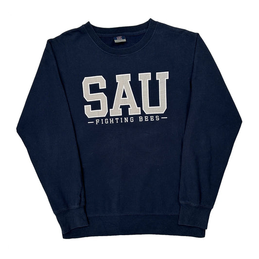 Vintage Fighting Bees Mv Sport College Sweatshirt - Medium Navy Cotton