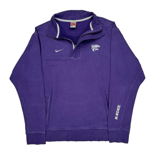 K-State Nike College 1/4 Zip - Large Purple Cotton