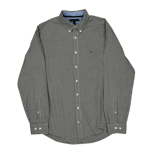 Tommy Hilfiger Checked Shirt - Large Black Cotton