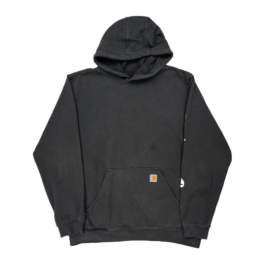 Carhartt Spellout Hoodie - XL Black Cotton Blend