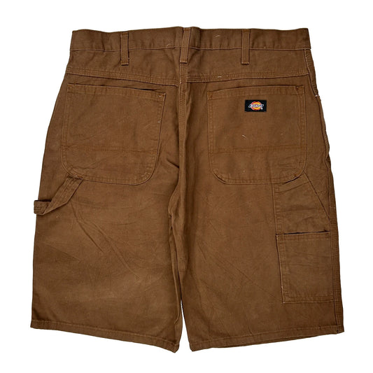 Dickies Carpenter Shorts - 36W 10L Brown Cotton