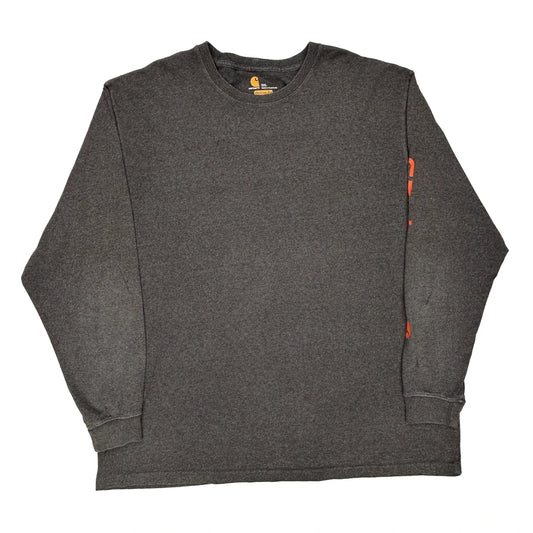 Original Fit Carhartt Long Sleeve T-Shirt - 2XL Grey Cotton