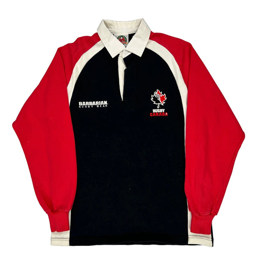 Rugby Canada Barbarian Graphic Rugby Shirt - Large Black Cotton