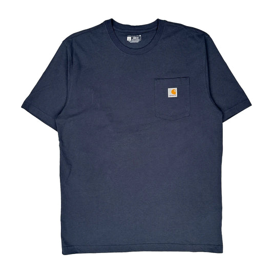 Carhartt T-Shirt - Large Blue Cotton
