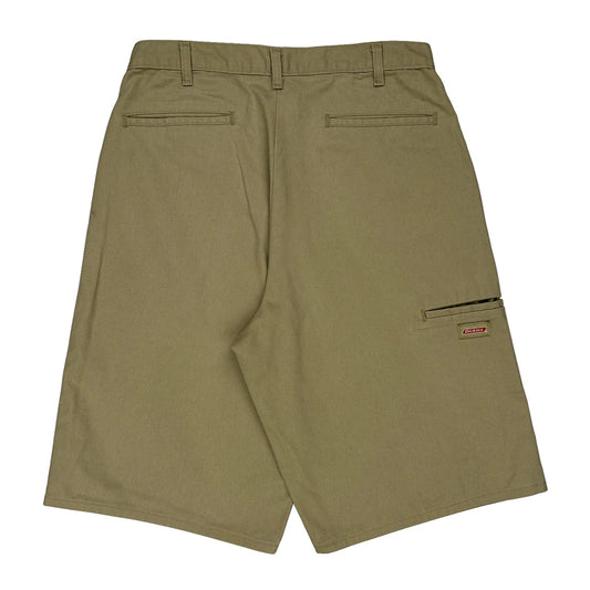 Dickies Cargo Shorts - 34W 12L Khaki Polyester Blend