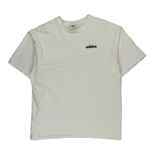 Adidas T-Shirt - Large White Cotton