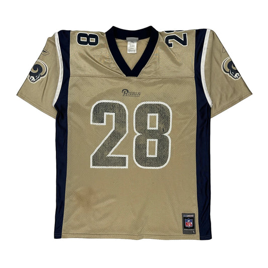 Los Angeles Rams Reebok Nfl Jersey - Large Beige Nylon