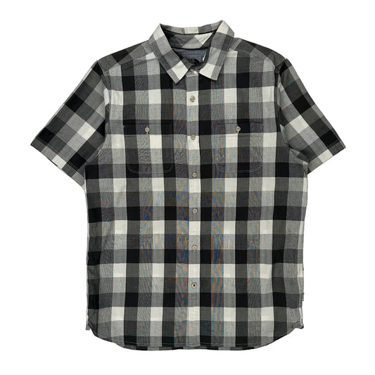 The North Face Checked Short Sleeve Shirt - Large Black & White Cotton