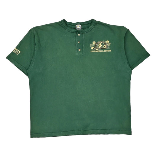 Made In USA Single Stitch Anvil College T-Shirt - XL Green Cotton