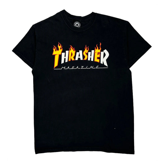 Thrasher Graphic T-Shirt - Medium Black Cotton