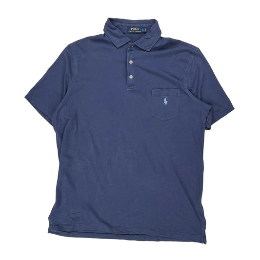 Polo By Ralph Lauren Polo Shirt - Large Blue Cotton