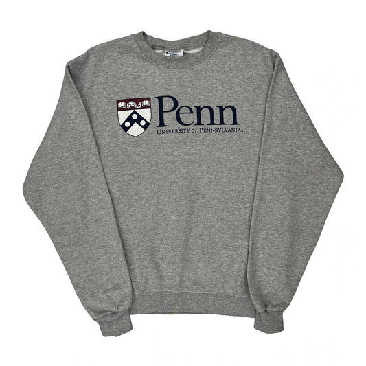 University Of Pennsylvania Champion College Sweatshirt - Medium Grey Cotton Blend