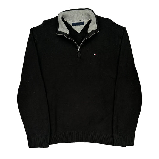 Tommy Hilfiger 1/4 Zip - 2XL Black Cotton