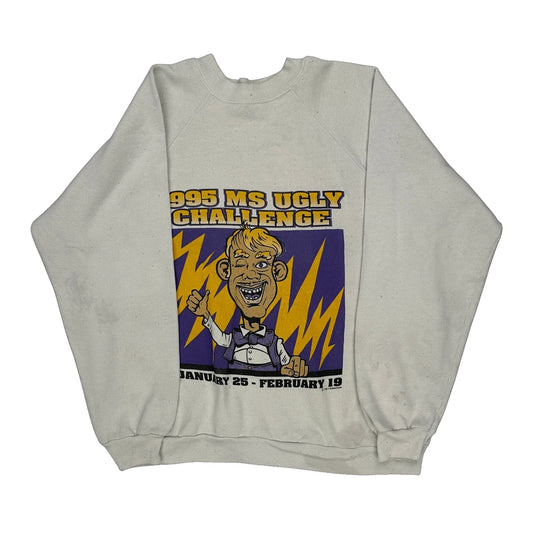 Vintage Hanes Graphic Sweatshirt - XL Cream Cotton