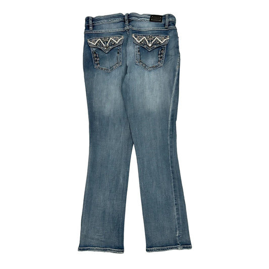 Earl Jeans Studded Jeans - 30W UK 8 Light Wash Cotton Blend
