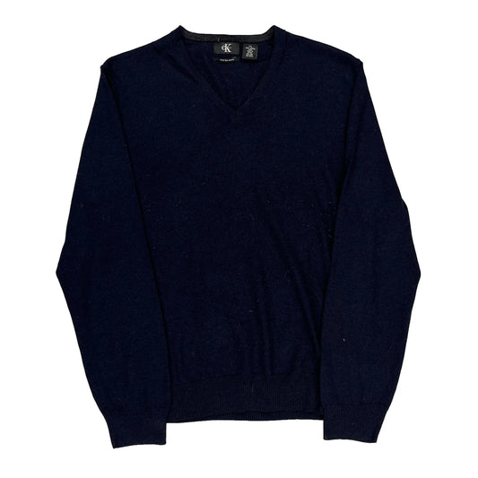Calvin Klein Jumper - XL Navy Merino Wool