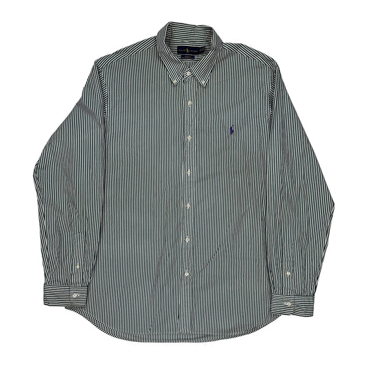 Ralph Lauren Striped Shirt - 2XL Green Cotton
