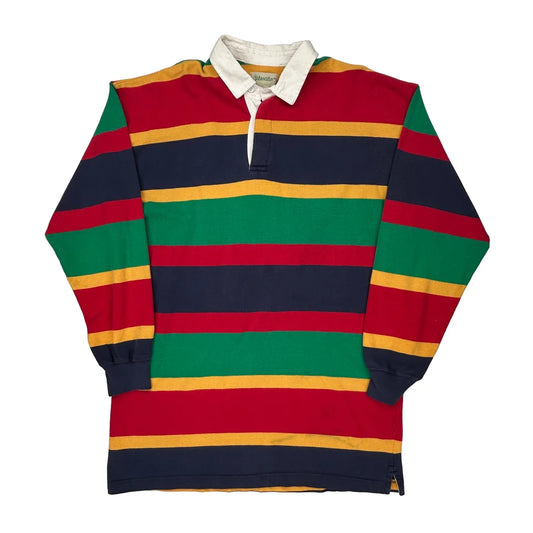 Tall St. Johns Bay Striped Rugby Shirt - Large Multicoloured Cotton