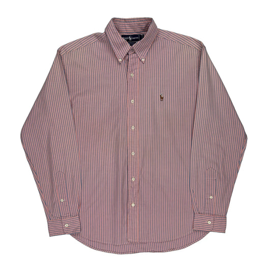 Yarmouth Ralph Lauren Striped Shirt - Medium Blue Cotton