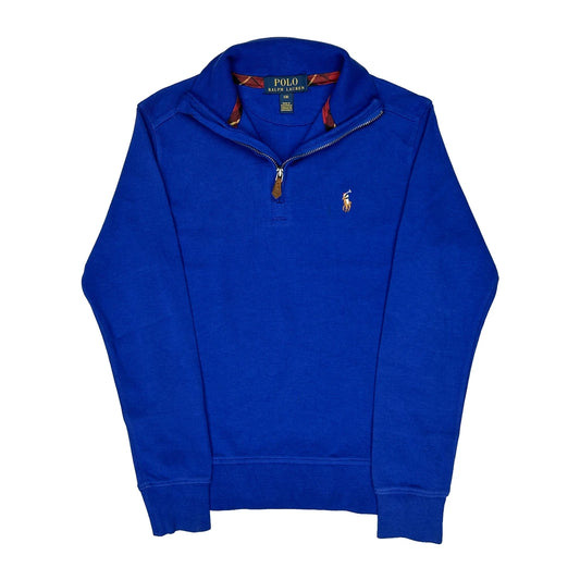 Age 6-7 Polo By Ralph Lauren 1/4 Zip - Small Blue Cotton