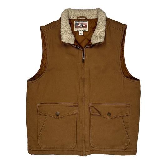 Vintage Workwear Products Gilet - Medium Brown Cotton