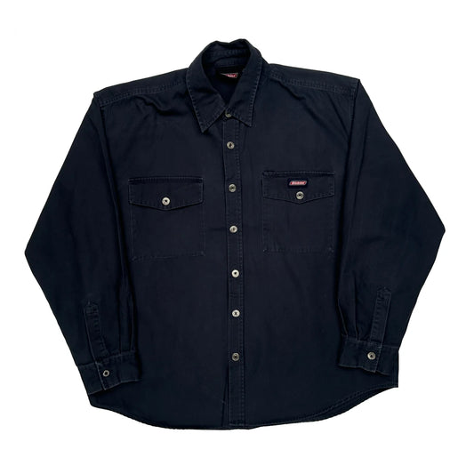 Vintage Dickies Shirt - XL Black Cotton Blend