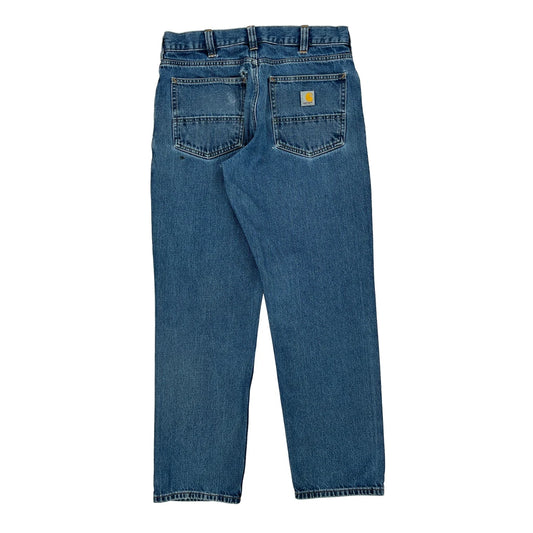 Relaxed Fit Carhartt Jeans - 33W 32L Blue Cotton